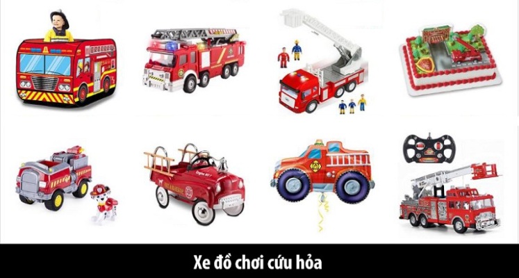 xe đồ chơi cứu hỏa